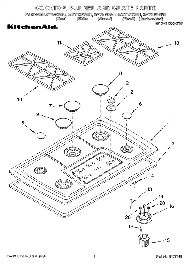 Diagram for KGCS166GAL1