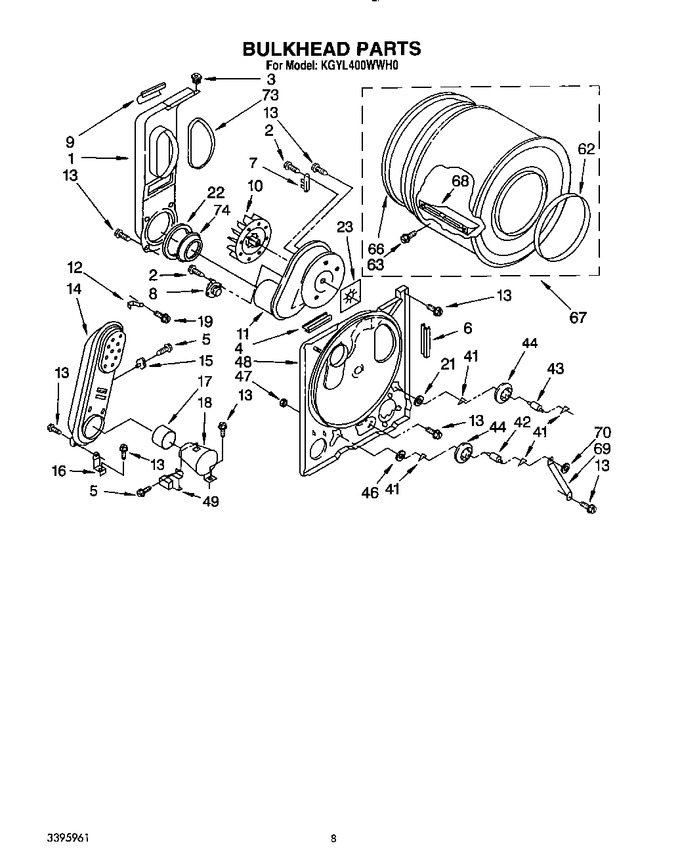 Diagram for KGYL400WWH0