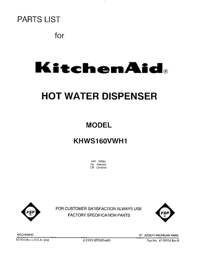 Diagram for KHWS160VCR1