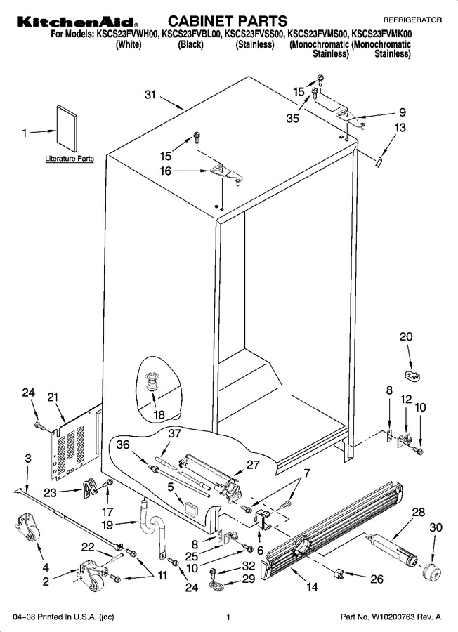 Diagram for KSCS23FVWH00