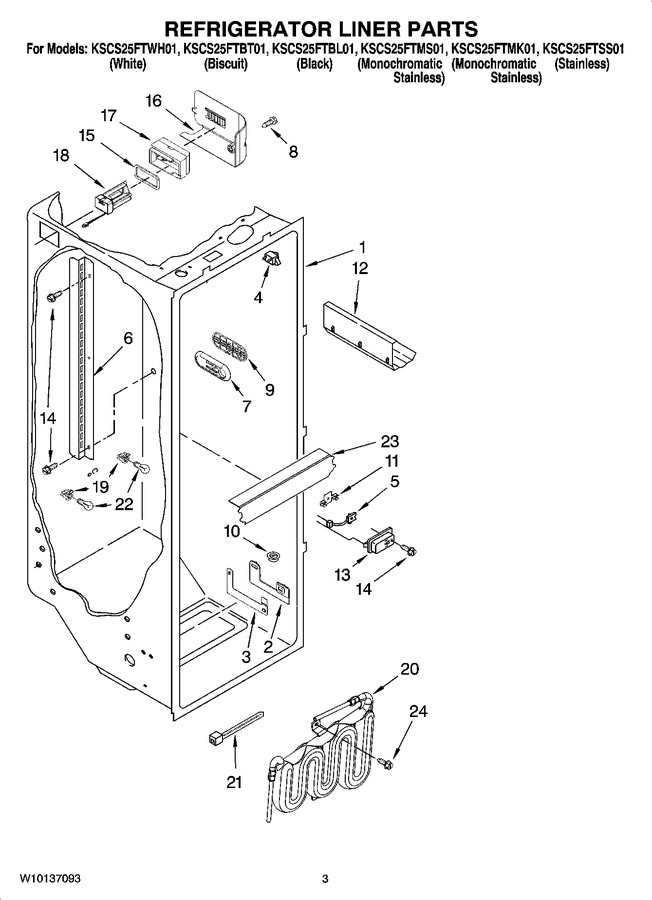 Diagram for KSCS25FTWH01