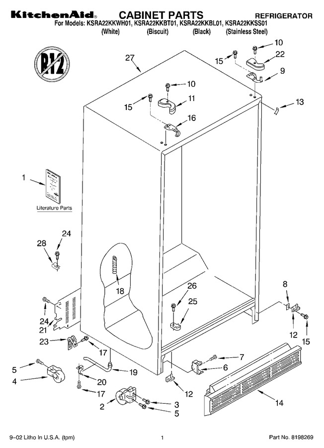 Diagram for KSRA22KKWH01