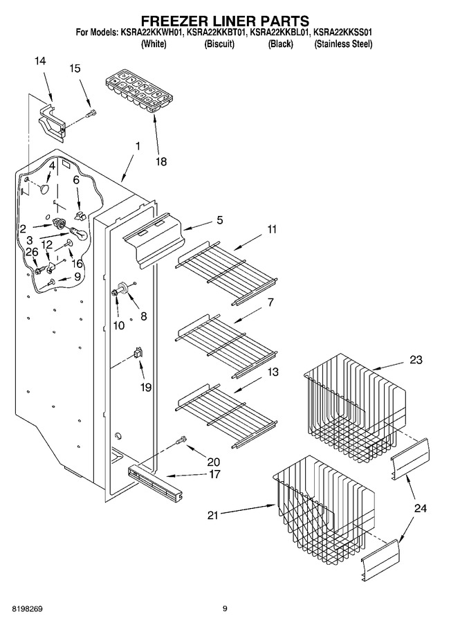 Diagram for KSRA22KKWH01