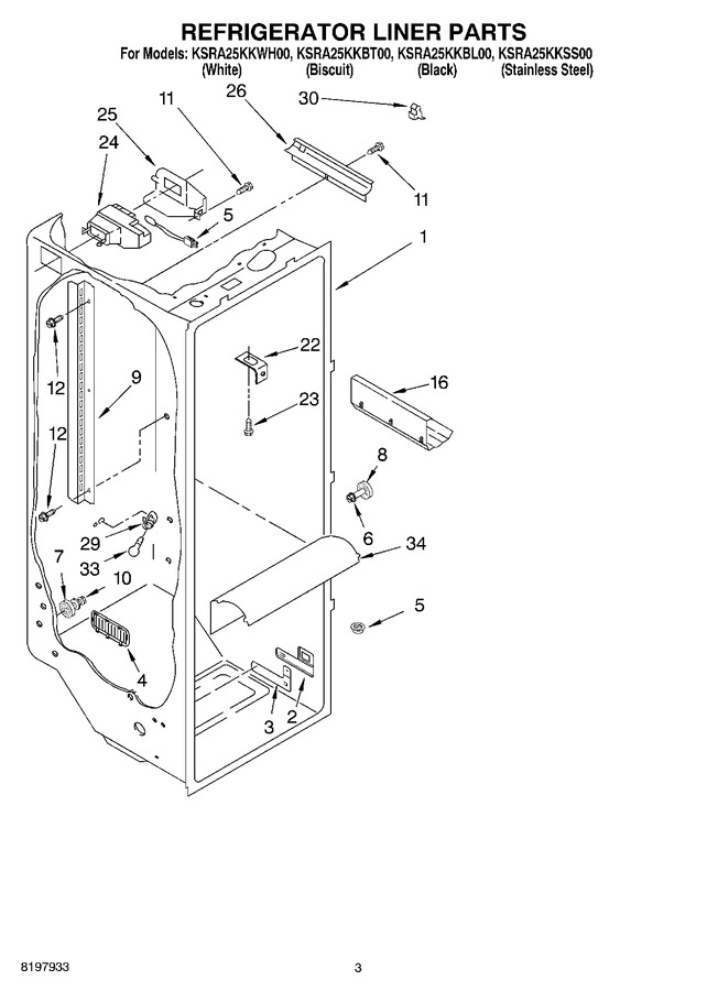 Diagram for KSRA25KKWH00