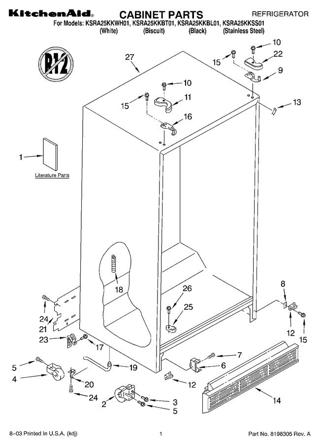 Diagram for KSRA25KKBL01