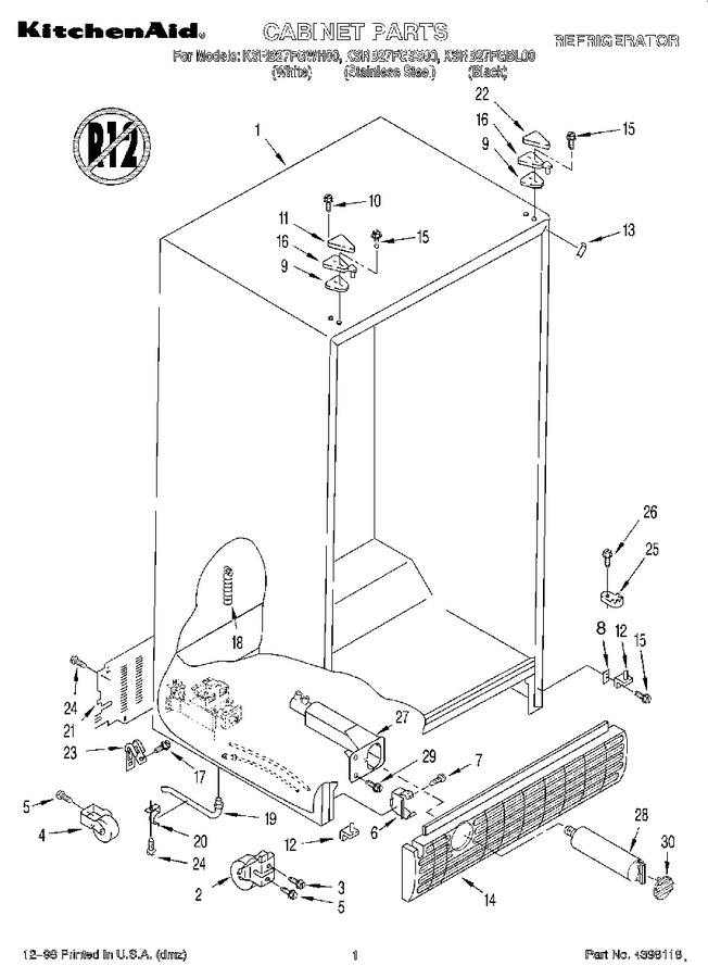 Diagram for KSRB27FGWH00