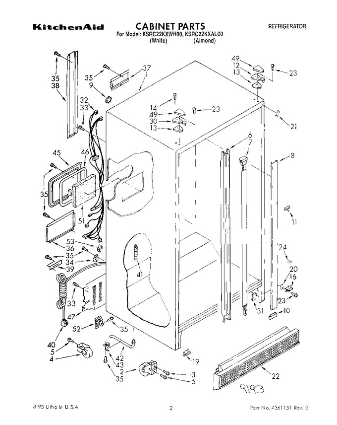 Diagram for KSRC22KXWH00