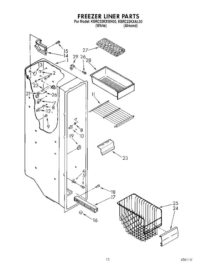 Diagram for KSRC22KXWH00