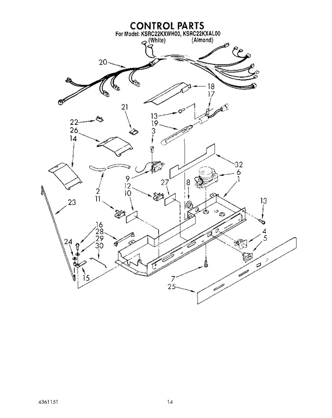 Diagram for KSRC22KXWH00