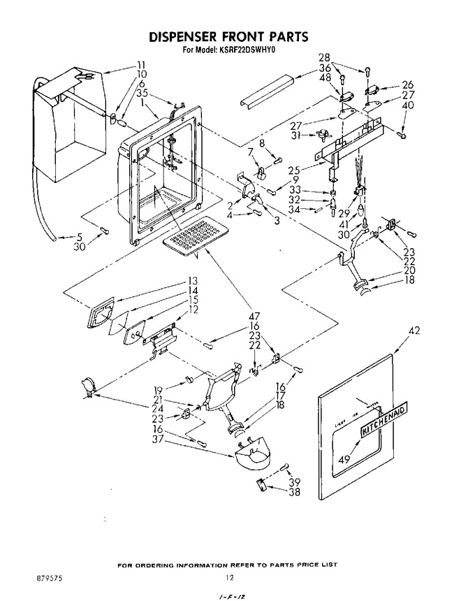 Diagram for KSRF22DSPLY0