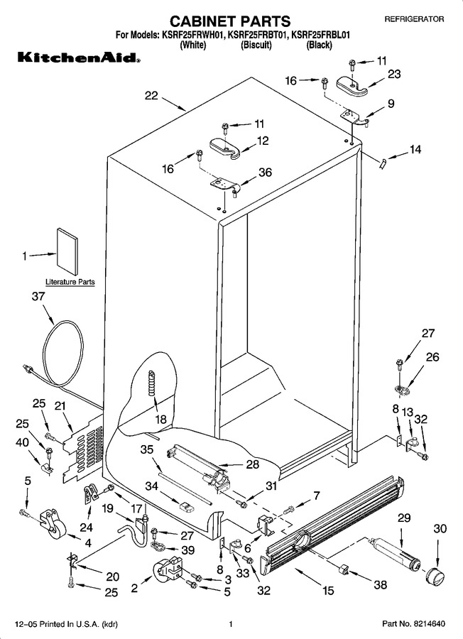 Diagram for KSRF25FRWH01