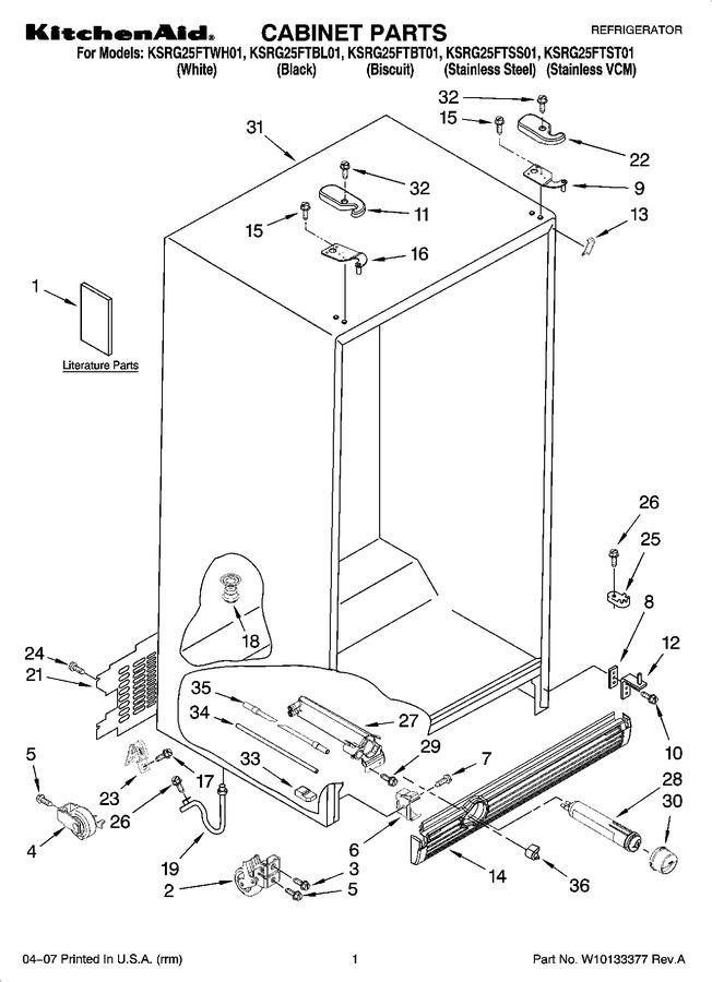 Diagram for KSRG25FTBL01