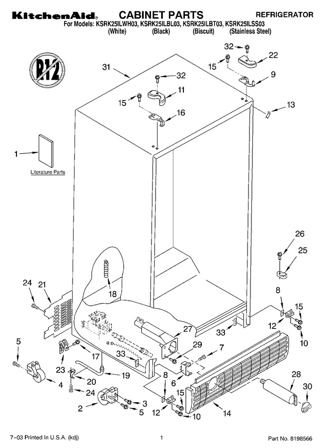 Diagram for KSRK25ILWH03