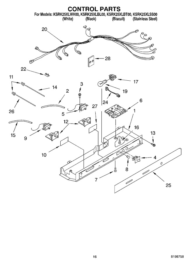 Diagram for KSRK25XLBT00