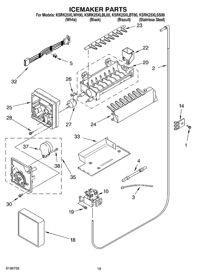 Diagram for KSRK25XLBT00
