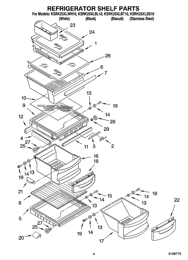 Diagram for KSRK25XLWH10