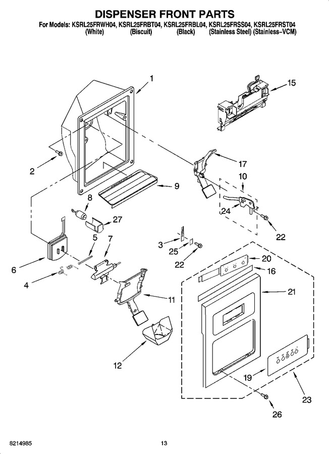 Diagram for KSRL25FRBL04