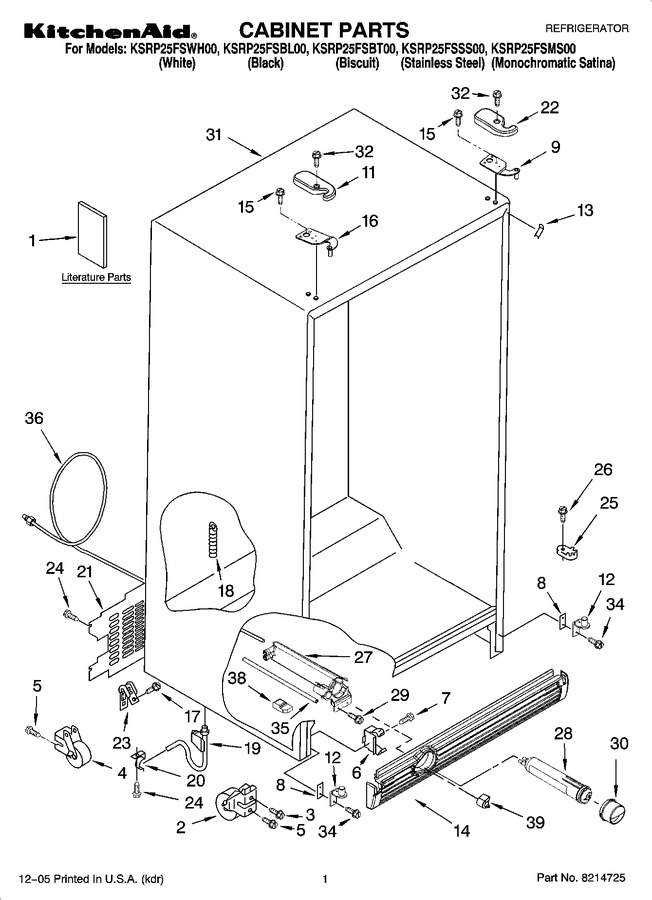 Diagram for KSRP25FSWH00