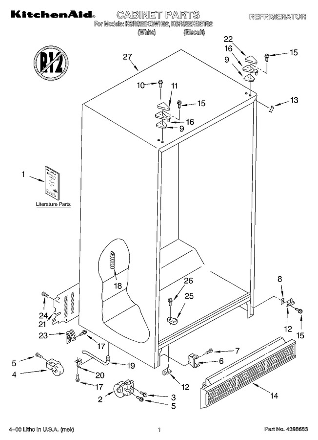 Diagram for KSRS22KGWH02