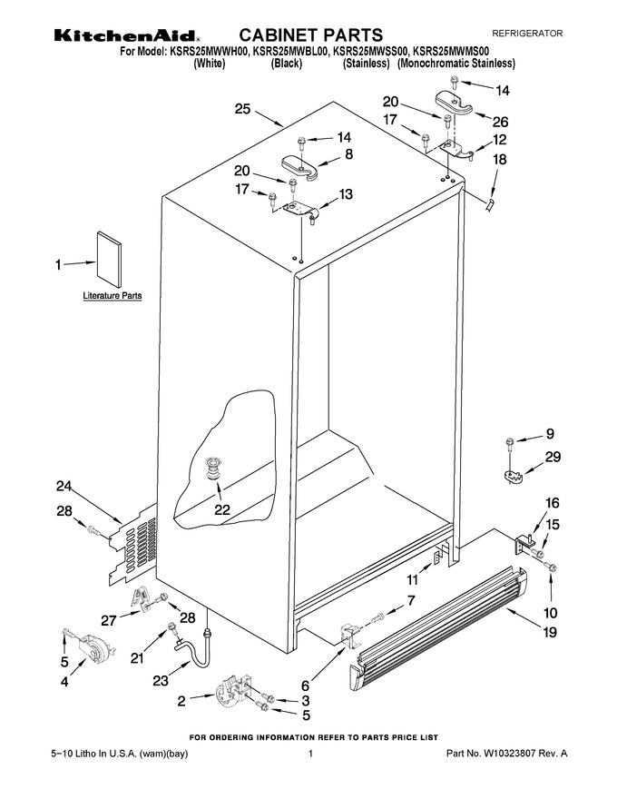 Diagram for KSRS25MWWH00