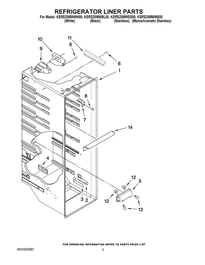 Diagram for KSRS25MWSS00