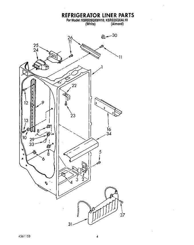 Diagram for KSRS25QXWH10