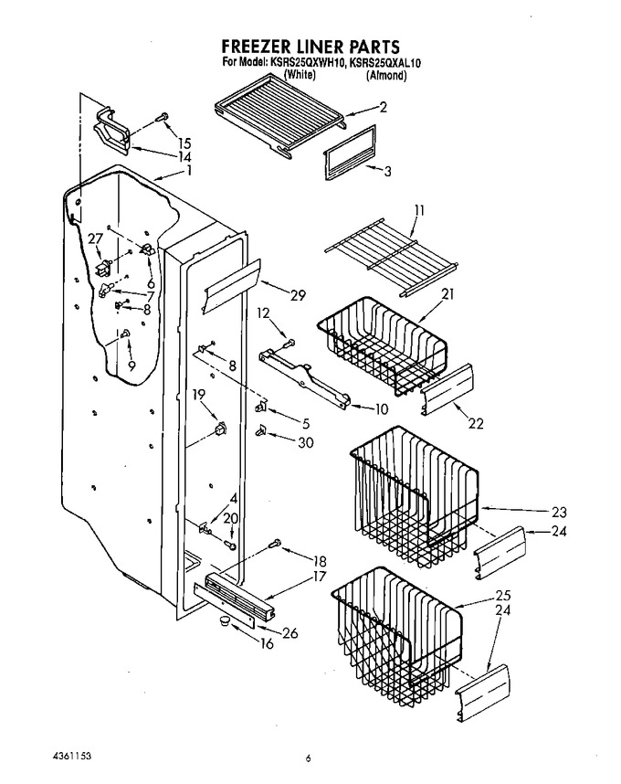 Diagram for KSRS25QXWH10