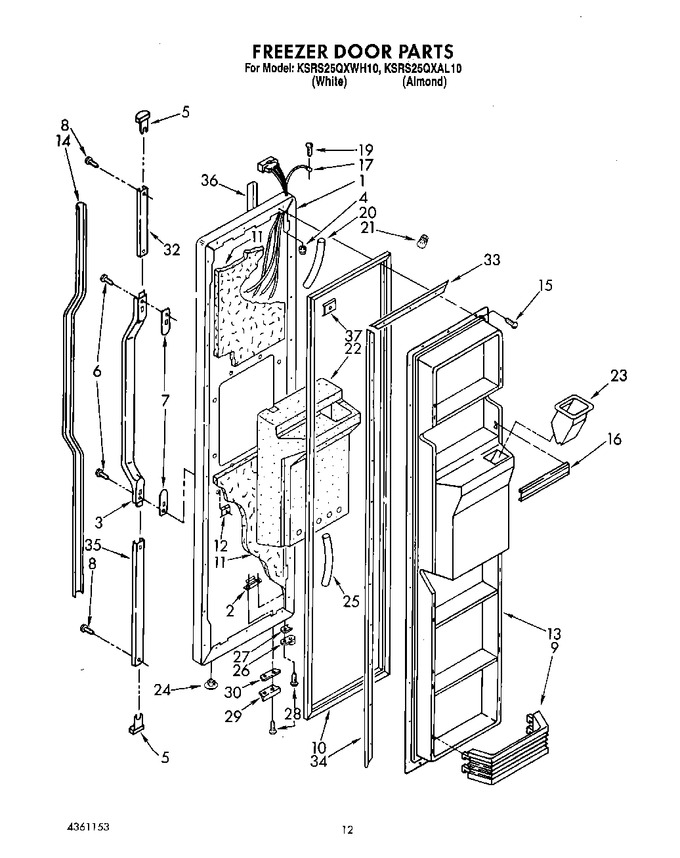 Diagram for KSRS25QXWH10