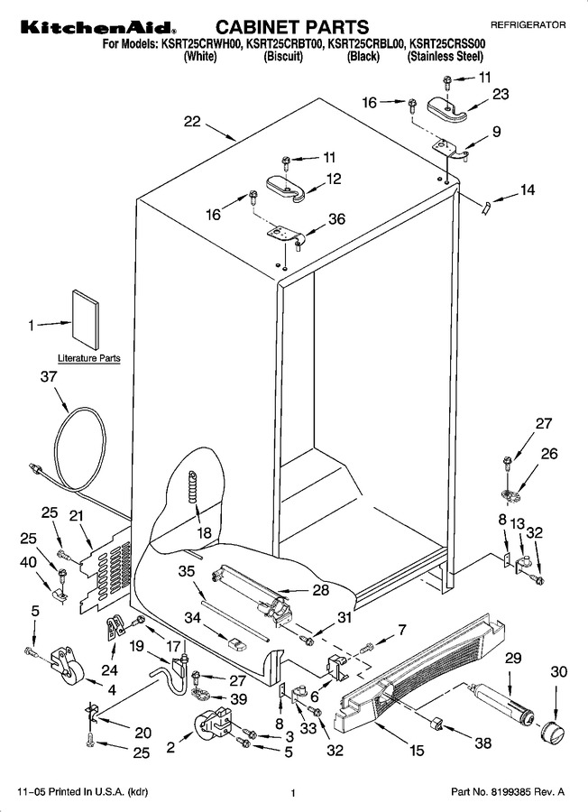 Diagram for KSRT25CRWH00