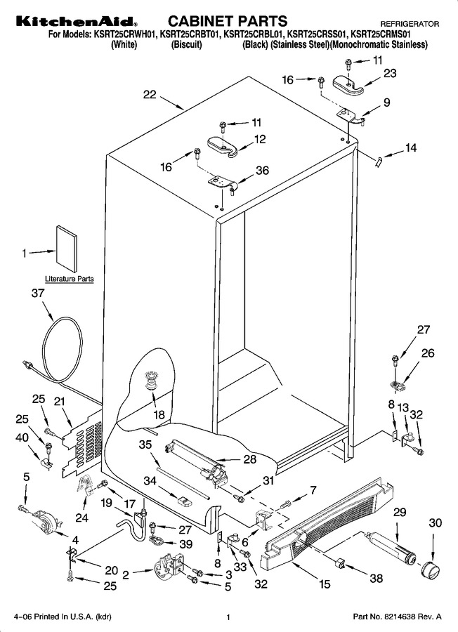 Diagram for KSRT25CRBL01