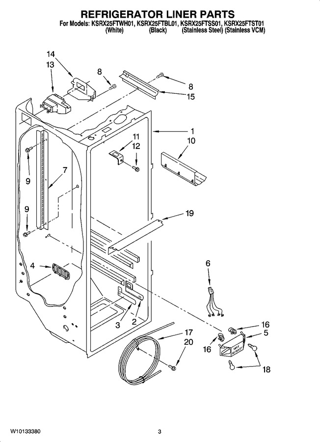 Diagram for KSRX25FTWH01