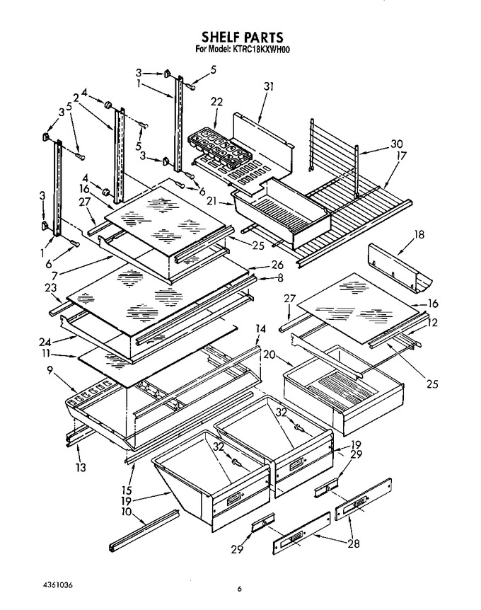 Diagram for KTRC18KXWH00