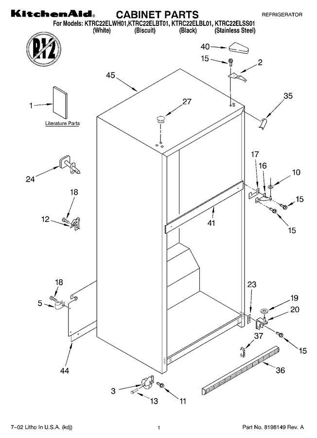 Diagram for KTRC22ELWH01