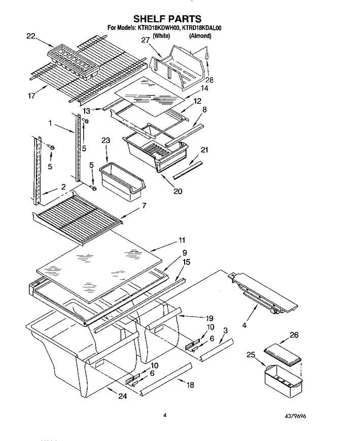 Diagram for KTRD18KDWH00