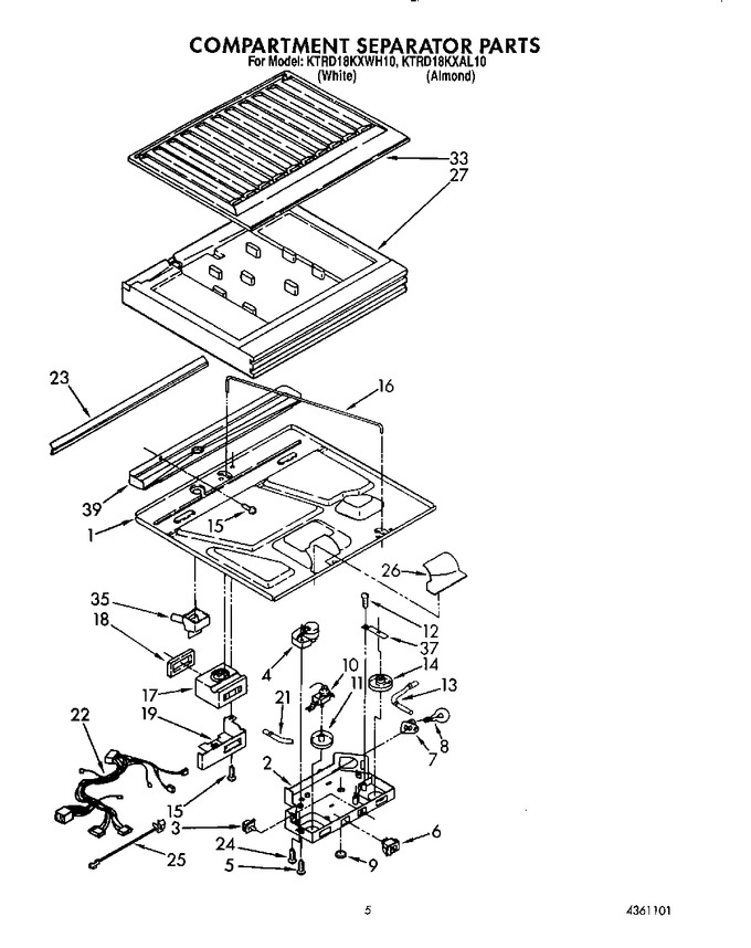 Diagram for KTRD18KXWH10