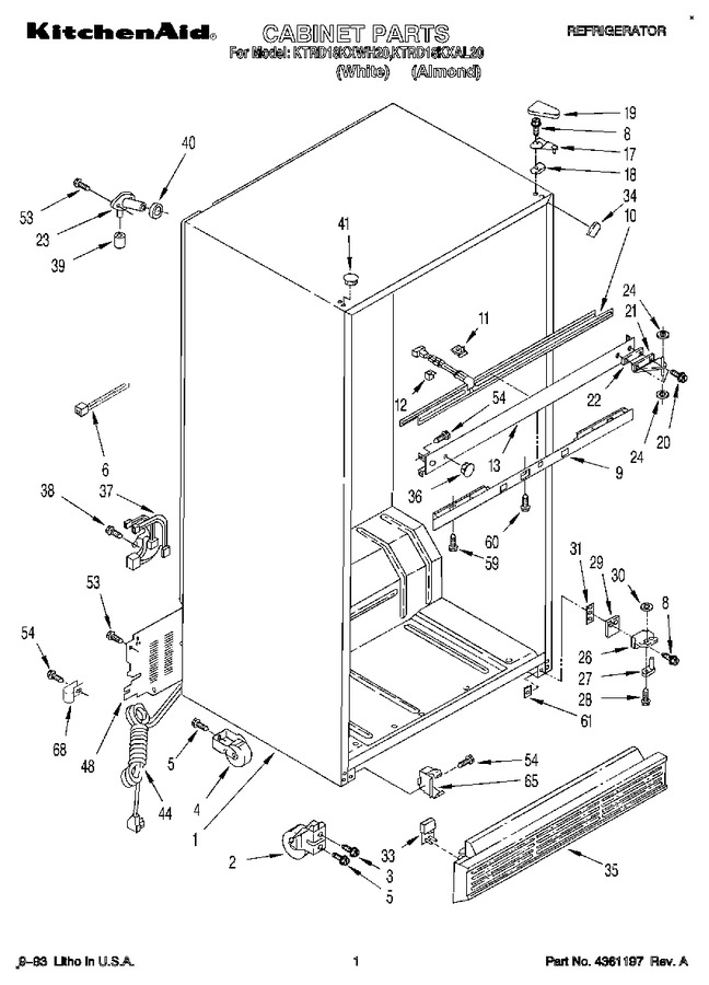 Diagram for KTRD18KXWH20