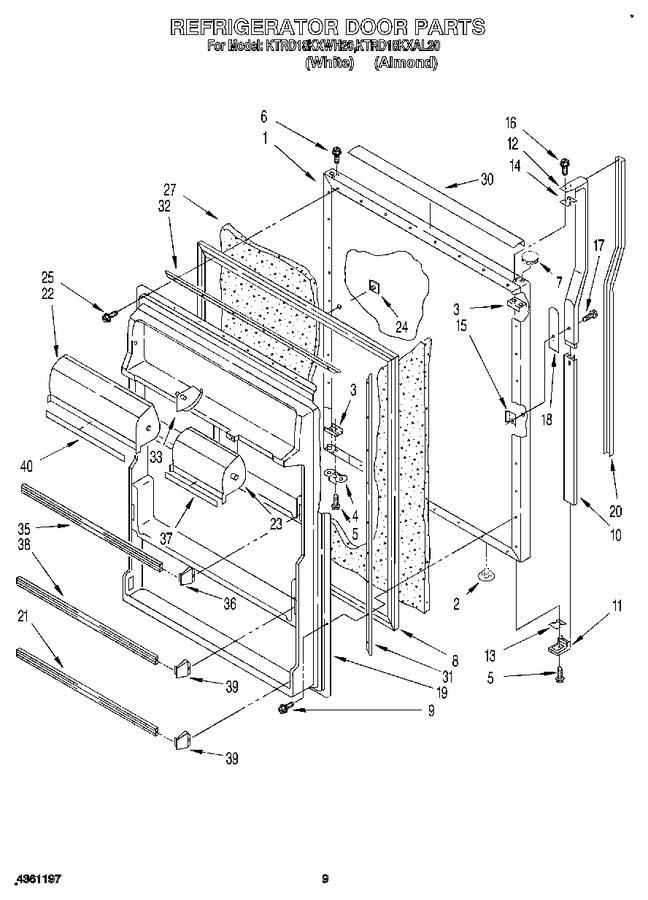 Diagram for KTRD18KXWH20