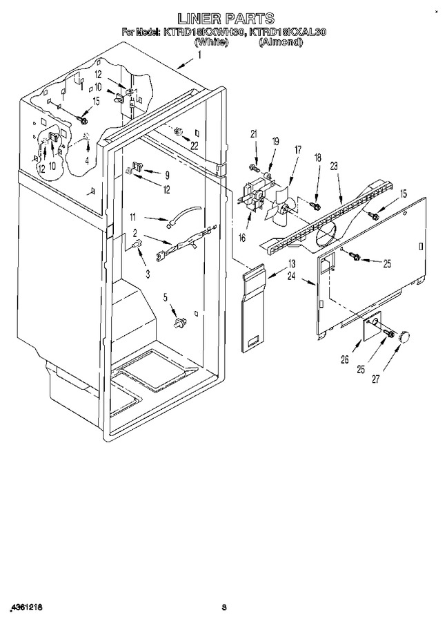 Diagram for KTRD18KXWH30