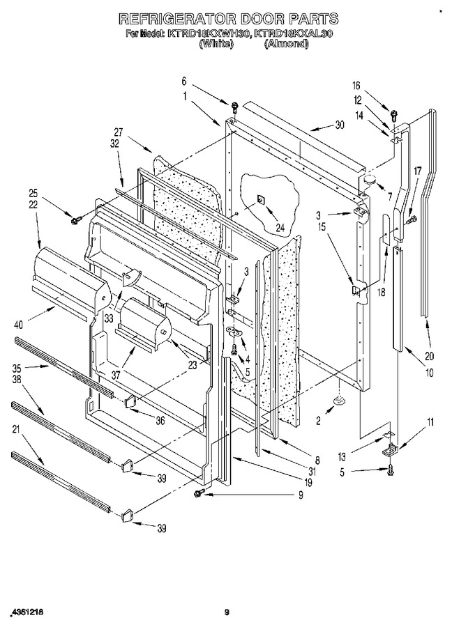 Diagram for KTRD18KXWH30