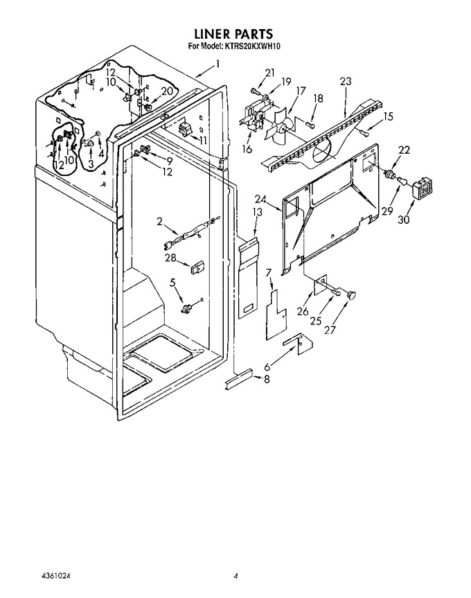 Diagram for KTRS20KXWH10
