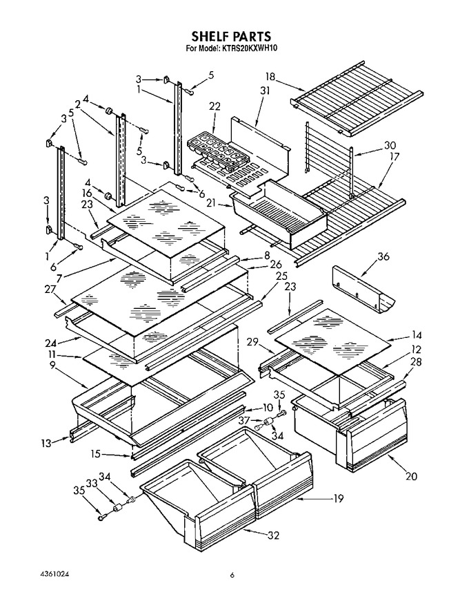 Diagram for KTRS20KXWH10