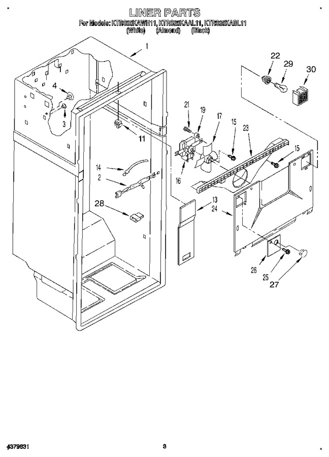 Diagram for KTRS25KAWH11