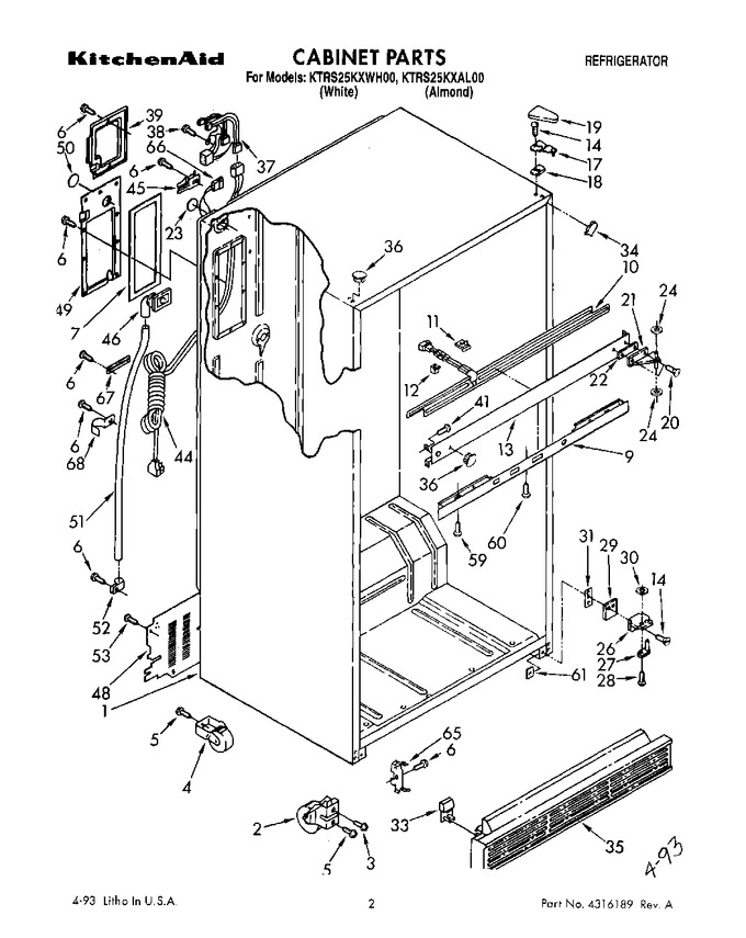 Diagram for KTRS25KXWH00