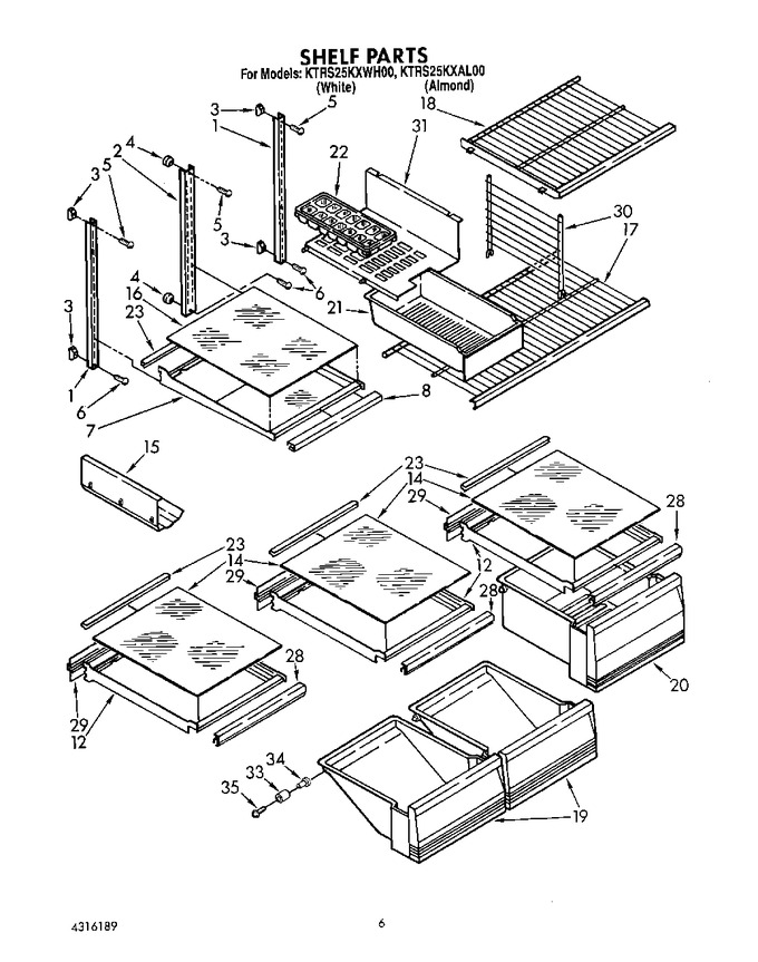 Diagram for KTRS25KXWH00