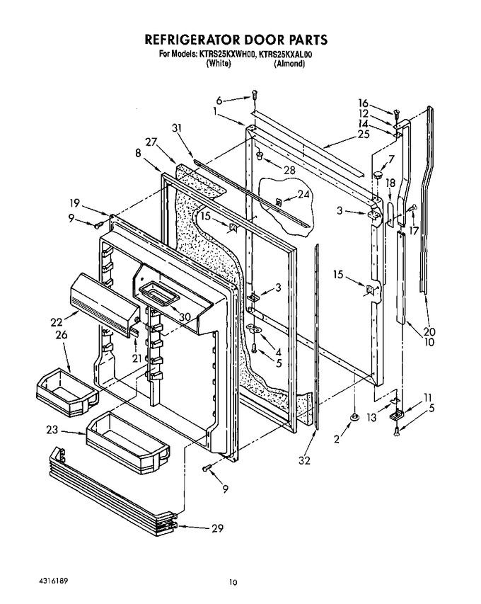 Diagram for KTRS25KXWH00
