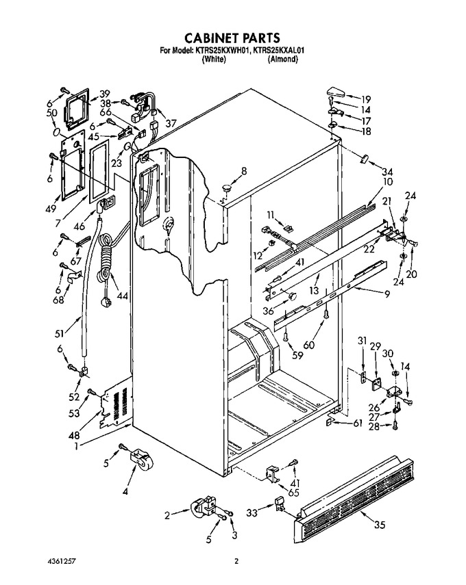 Diagram for KTRS25KXWH01