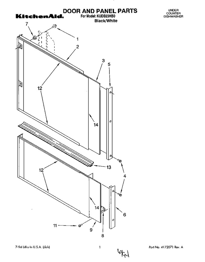 Diagram for KUDB23HB0