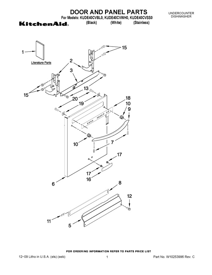Diagram for KUDE40CVWH0