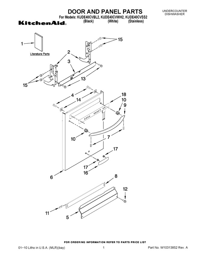 Diagram for KUDE40CVWH2