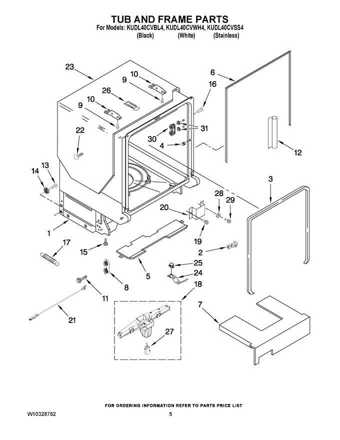 Diagram for KUDL40CVWH4